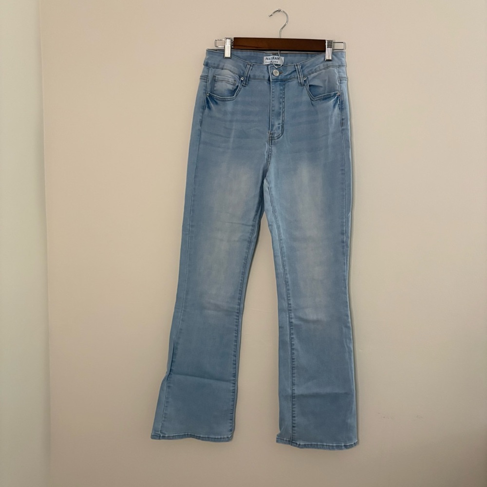 Wax Jean Women's Light Blue Flare Jeans boho 9/29 retro Y2K casual fall school